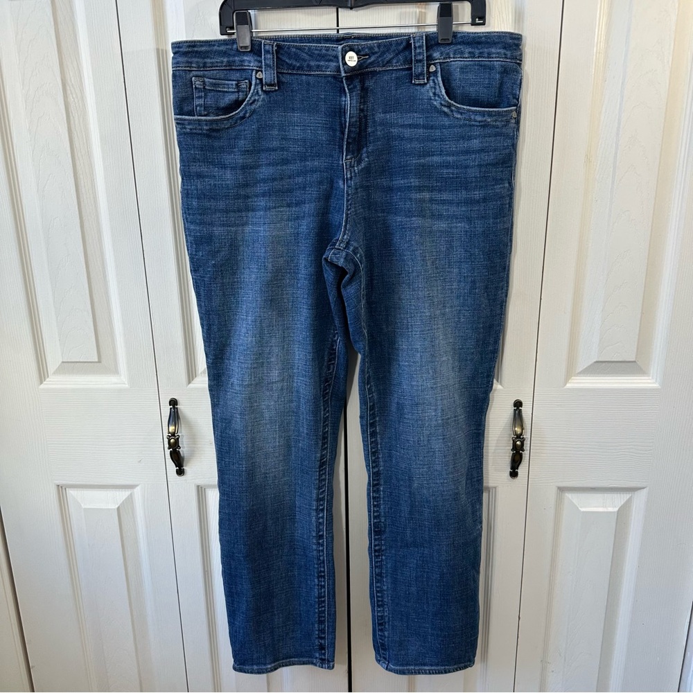 Kut from the Kloth High Waisted Straight Leg Jeans Classic Denim Womens Size 16